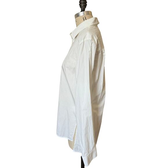 CO Essentials White Button Down Shirt Size Medium - Picture 2 of 6